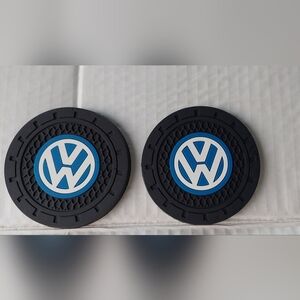 2 New VW Car Cup Holder Coasters
